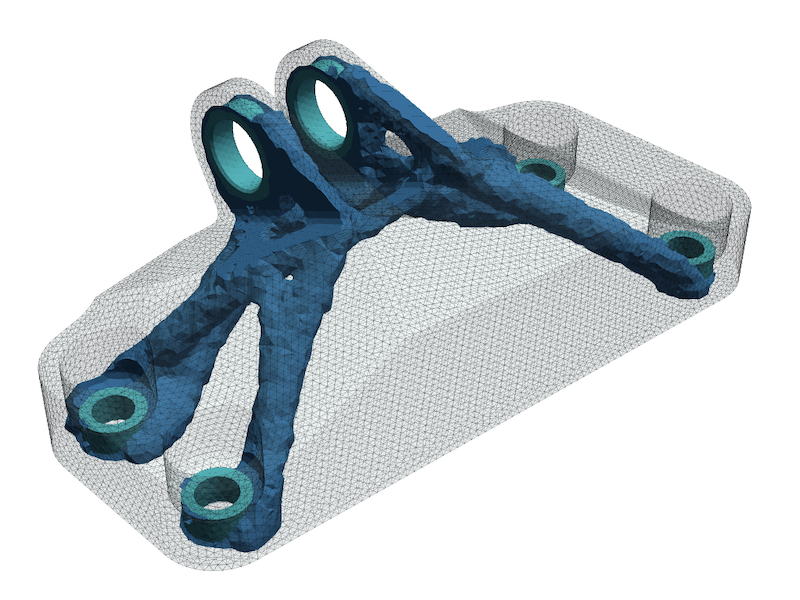 Topology optimization of a bracket
