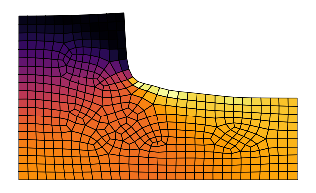 Planar fillet shape optimization example