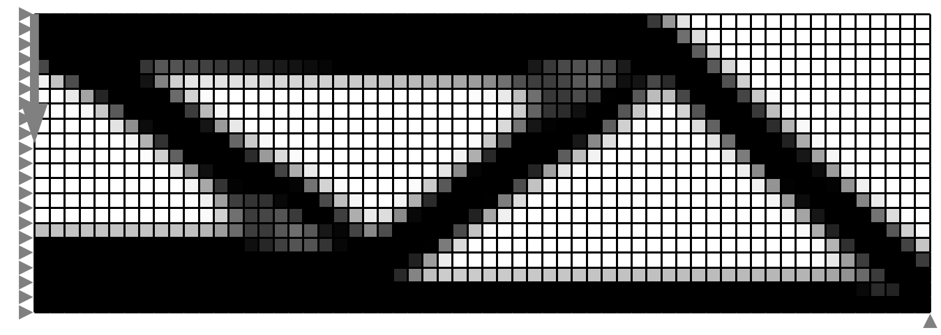 Optimized topology of the MBB beam