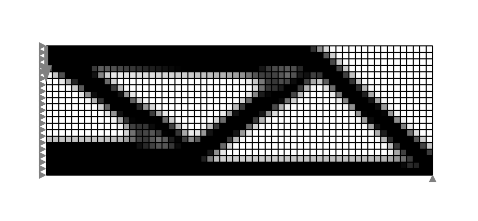 Optimized topology of the MBB beam
